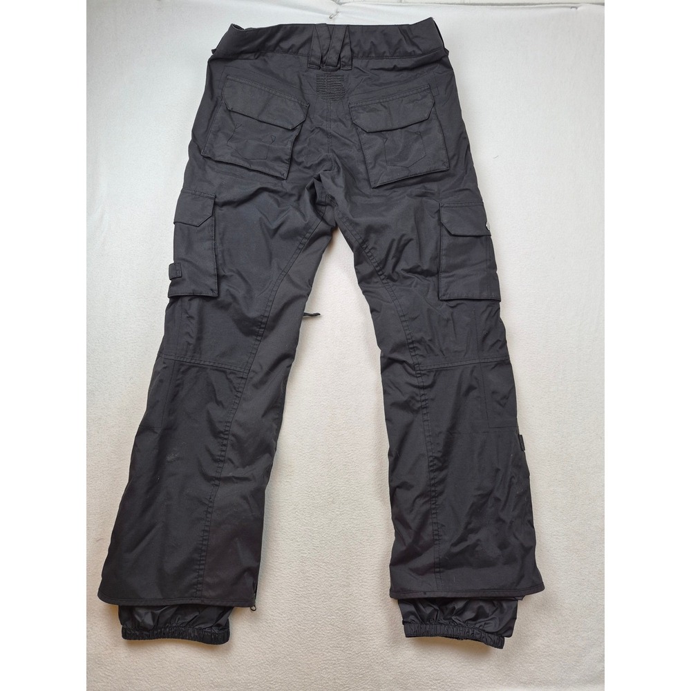 Burton Stow Cargo Pants Black Womens Size Small Adjustable Waist Snowboard - Picture 2 of 16